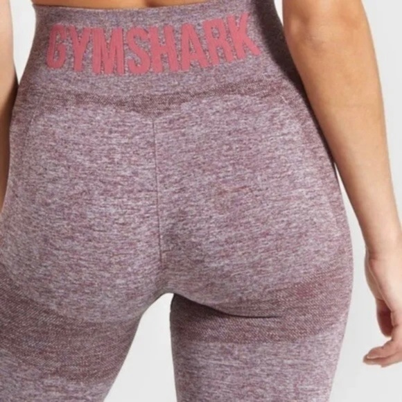 GYMSHARK High Waisted Flex Leggings in Berry Rose - Picture 4 of 13